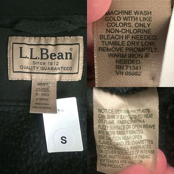 LL BEAN 90s Vintage Sweater Full Zip Mountain Classic Regular Fleece Jacket Size - Picture 8 of 11